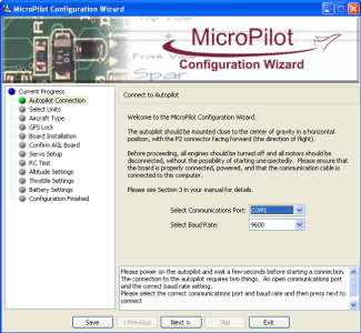 Product Tour - Fixed Wing Configuration Wizard